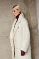 Long white women's coat